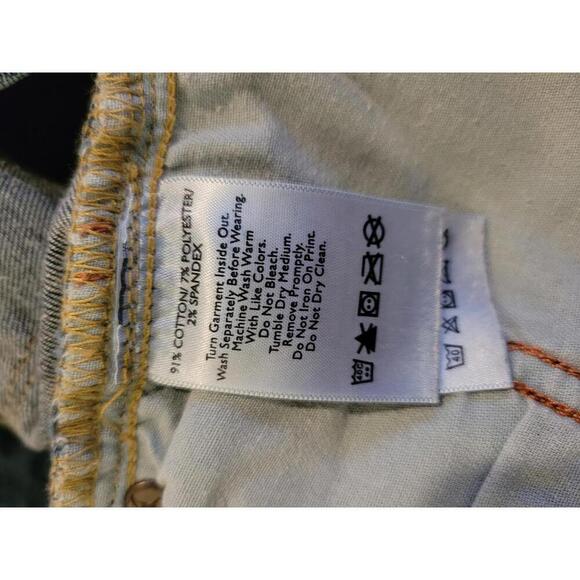 Eddie Bauer size 2 blue denim jeans. Slightly curvy straight - Picture 5 of 5